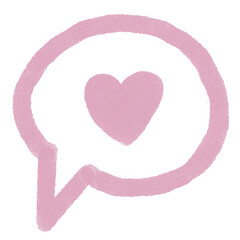 pink heart on a white background