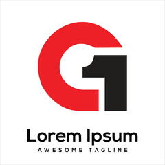 G1 Letter Logo Design Free Icon