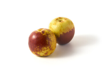 winter jujubes isolated on white background