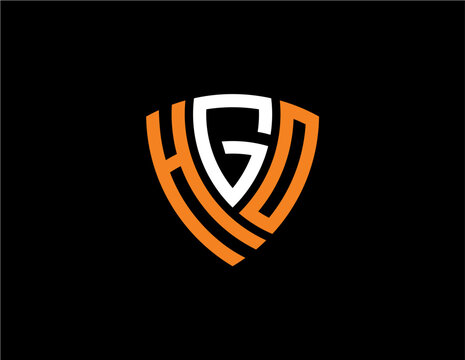 HGO creative letter shield logo design vector icon illustration
