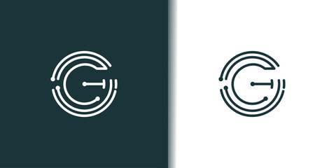 Letter G logo design element vector with modern concept