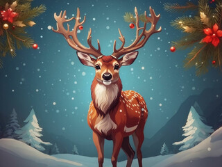charistmas Deer background