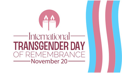 International Transgender Day of Remembrance Concept with Respect and Solidarity observed on November 20. Vector template for background, banner, card, poster design.