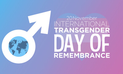 International Transgender Day of Remembrance Concept with Respect and Solidarity observed on November 20. Vector template for background, banner, card, poster design.