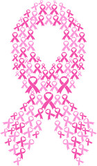 Pink  Breast Cancer Ribbon Awareness design 