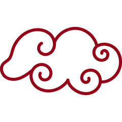 Chinesse Cloud Line Icon