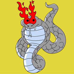 snake illustration vector design animals