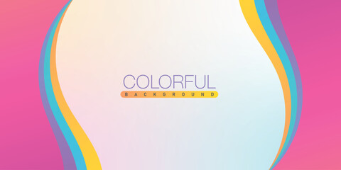 Colorful  paper cut abstract background design