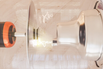 X-ray generator tube 3D rendering image used for medicine .