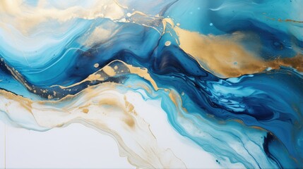 Abstract Fluid Art with Swirling Metallics