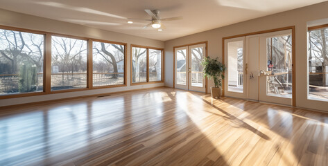 Obraz premium interior modern house,,Real estate photography completely empty home interior hd Wallpaper