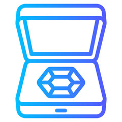 diamond gift gradient icon