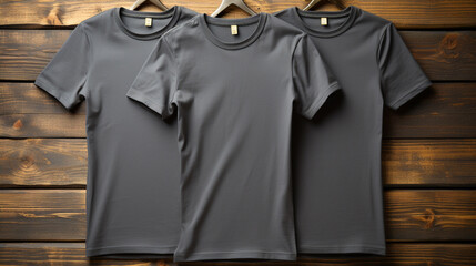 Photo gray tshirts with copy space mockup