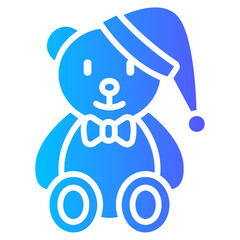 teddy bear gradient icon