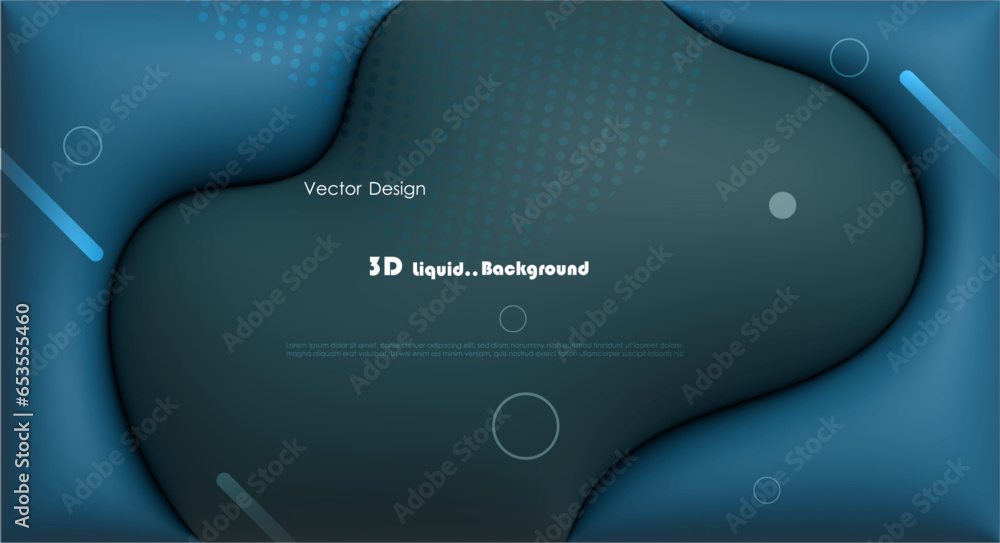 Poster vector, illustration abstract element with dynamic 3d shape, gradient color background. minimal line