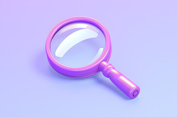 magnifying glass isolated on white 3d render 