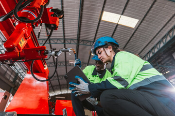 Robotic team boost software, machine, ensure efficiency. Troubleshooting, upgrade for optimal result