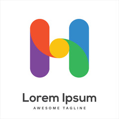 H Letter Logo Design Free Icon