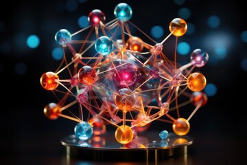 The Building Blocks of the Universe: A 3D Model of Atomic Structure Isolated on Black