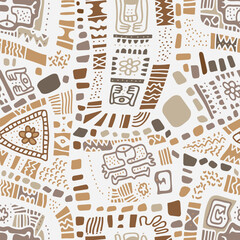 seamless pattern with african motifs	