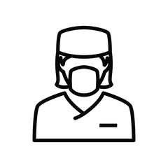 Doctor surgeon avatar vector icon