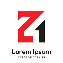 Z41 Letter Logo Design Free Icon