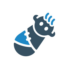sleeping, blanket icon vector illustration