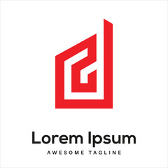 RJ Letter Logo Design Free Icon