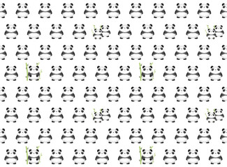 パンダのシームレスパターン A-5