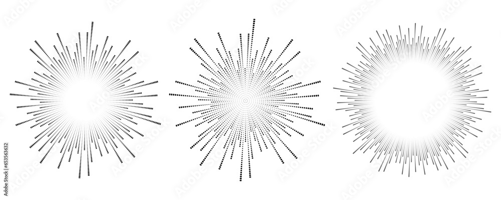 Poster circle sound wave. audio music equalizer. round circular icons set. spectrum radial pattern and freq