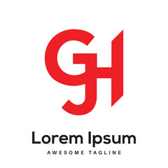 Obraz premium GJH Letter Logo Design Free Icon