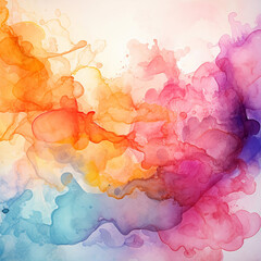 Watercolor background illustration. Wedding invitation background template