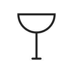 wine glass icon outline style vector