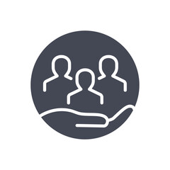 Core Values glyph icon on white background. Vector illustration.