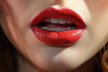 Lip Service: An Intimate Closeup of the Alluring Beauty in a Lovely Mouth