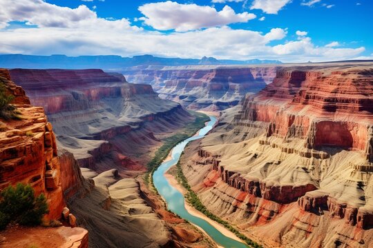 View of the magnificent Grand Canyon. Generative AI