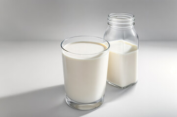 Image of dairy products in a cup on a table.