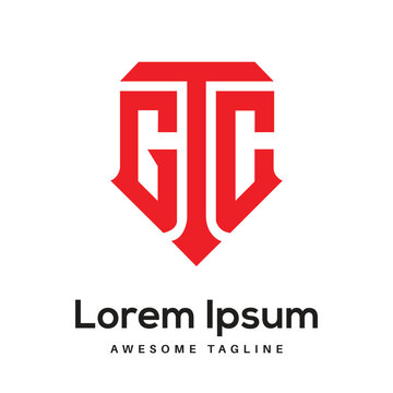 GTC Letter Logo Design Free Icon