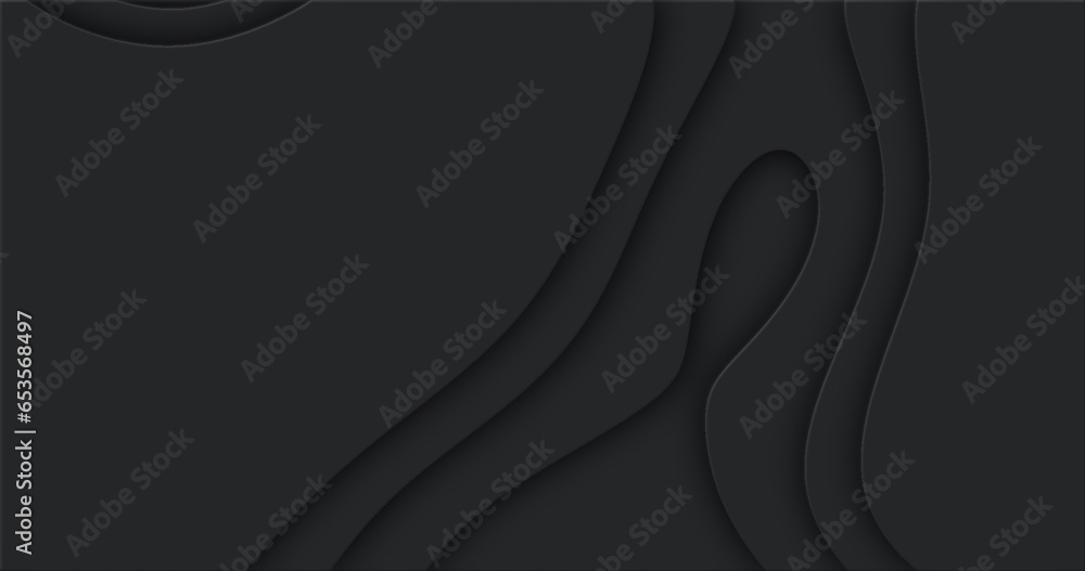 Poster gray cutted abstract background pattern of lines and waves