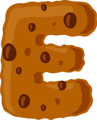 Choco Chip Alphabet E