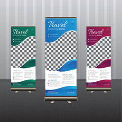 travel roll up banner design