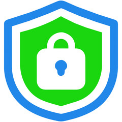 lock icon on shield button