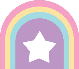 Vector Illustration Rainbow Star