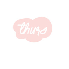 Cute Month and Day lettering Pastel color Sticker