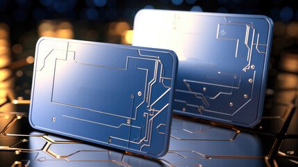 Digital business card, containing elements such as blockchain and fairness.