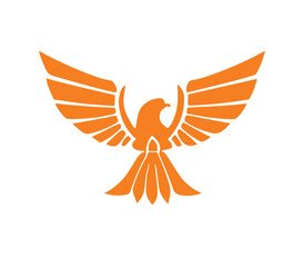 Hawk bird logo eagle fly slogan PNG cartoon vector design