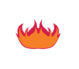 Flame fire cooking PNG cartoon design