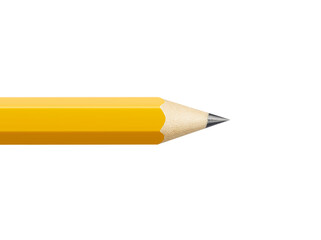 single pencil over white background