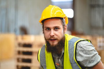 carpenter's shop and wooden plank factory concept, carpenter workshop at wood work industry warehouse, craftsman man person work in construction business job in occupation furniture manufacturing
