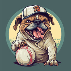 dog with baseball